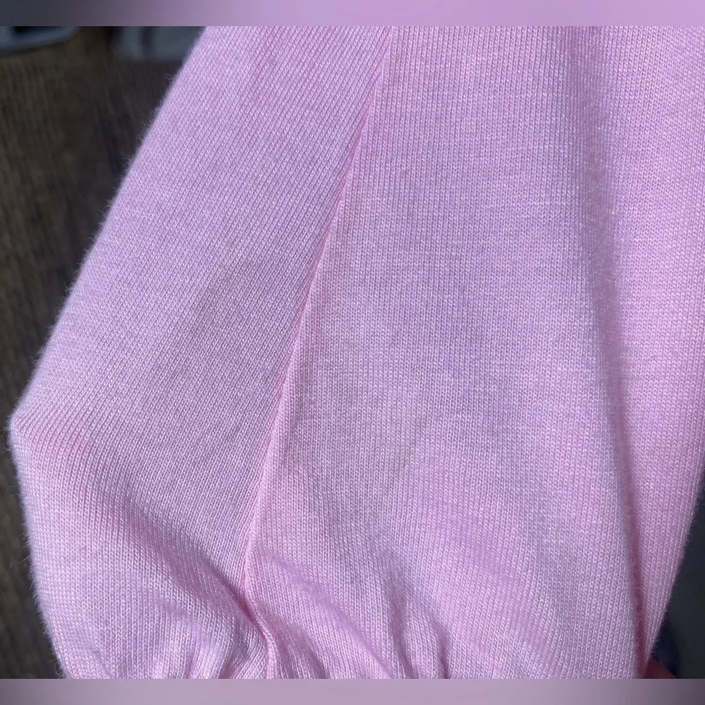 Ralph Lauren Pink Top, Sz 9M, Ruffled Collar w/5 Button Front, Embroidered RL